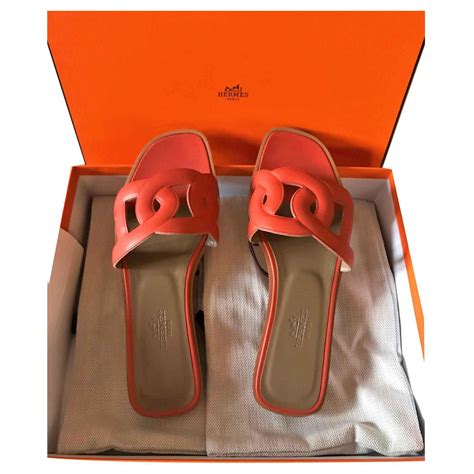 hermes omaha orange|Hermes Orange Capuccine Omaha Sandals 39 – THE CLOSET.